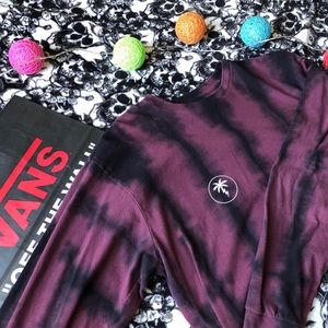 Vans maroon tie dye long sleeve